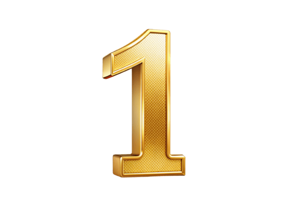 3D Golden Number 1 One PNG: A Strategic Asset for Brand Positioning and Design