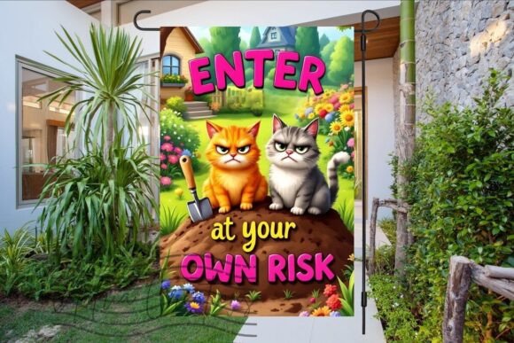 3D Grumpy Cats Sarcastic Welcome Sign
