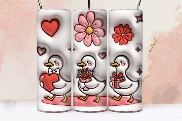 3D Inflated Funny Valentine Day Tumbler