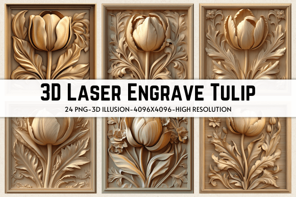 3D Laser Engrave Tulip: Bringing Depth and Detail to Your Woodworking Projects
