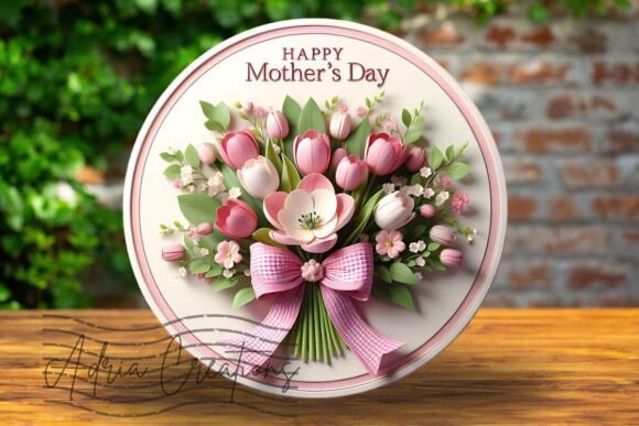 3D Mother's Day Floral Round Clipart: A Comprehensive Guide to High-Resolution Digital Assets