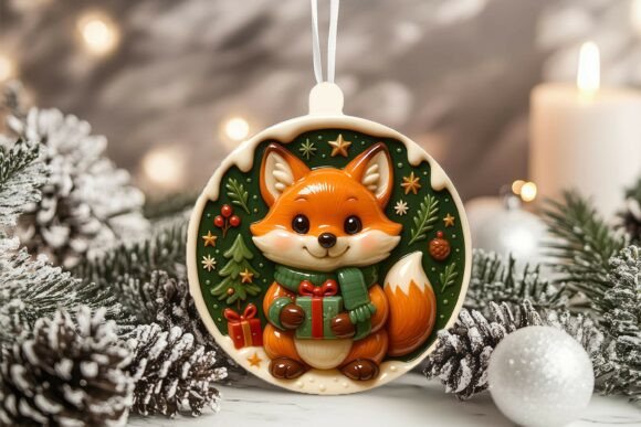 3D Porcelain Fox Christmas Ornament: A Guide to High-Quality Digital Holiday Decor
