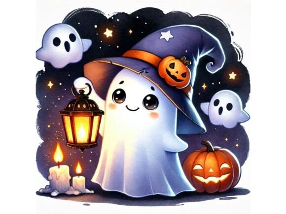 A 3D Baby Ghost Wearing a Cute Hat: The Perfect Digital Asset for Your Creative Projects