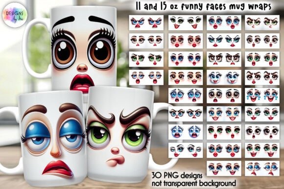 Bring Your Sublimation Projects to Life with the 3D Funny Face Mug Wrap Bundle