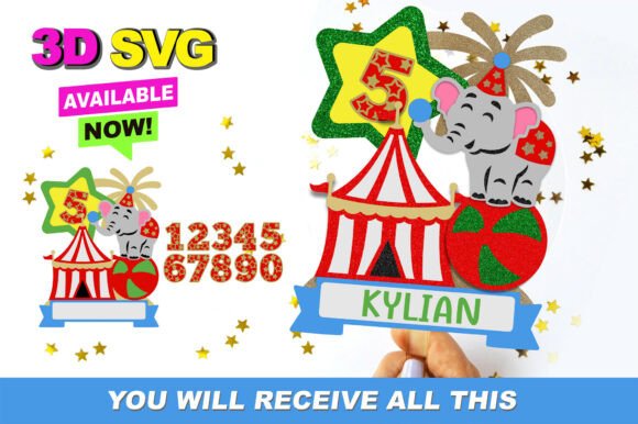 Circus Elephant Cake Topper 3D SVG: Elevating Your Creative Projects