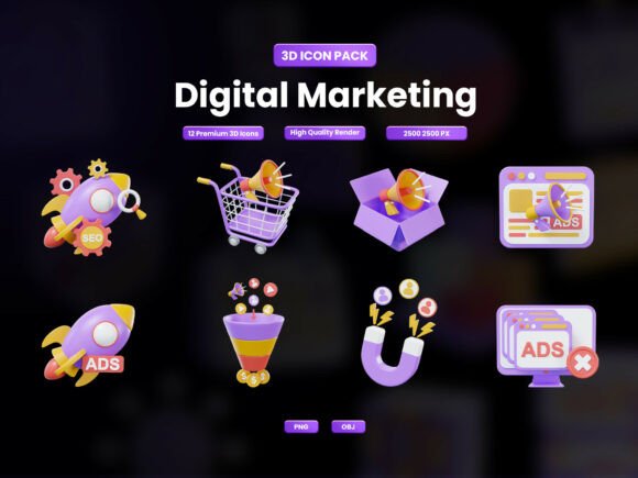 Digital Marketing 3D Icon Pack: A Practical Asset for Modern Brands