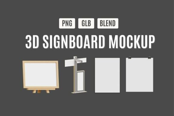 Elevating Brand Identity: The Strategic Value of 3D Signboard Mockup Set 4 in Modern Visual Communication