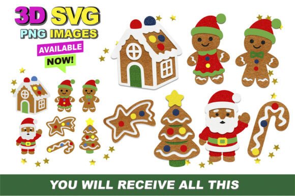 Elevating Holiday Crafting with the Christmas Gingerbread Cookies 3D SVG