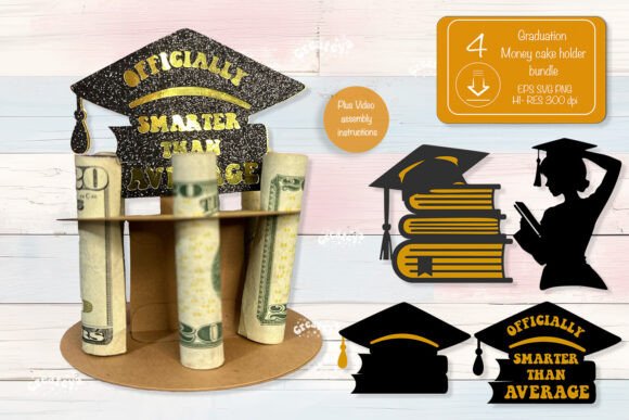 Graduation Money Cake SVG 3D Cardstock