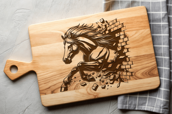 Horse 3D Illusion SVG DXF PNG JPG: Elevating Modern Craftsmanship