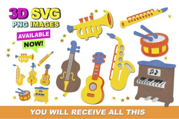 Jazz 3D SVG and Clipart for Creators