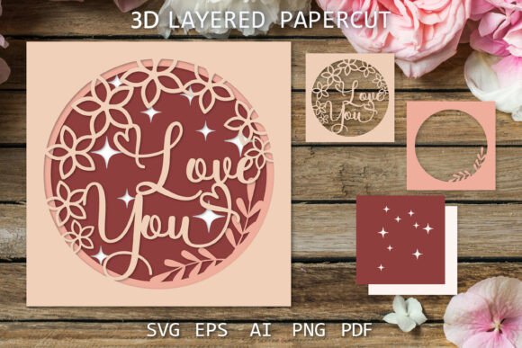 Love You Card, 3D Layered Design Guide