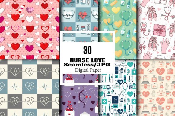 Nurse Love Seamless Design: A Creative Resource