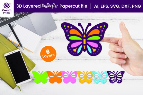 Transforming Flat Design into Depth: The Rise of 3D Layered Butterfly Paper Cutting SVG