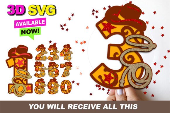 Western Rodeo Numbers 3D SVG: A Comprehensive Guide to Digital Western Numerals